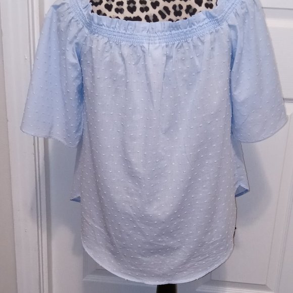 H&M Lightweight Cotton Swiss Dot Blouse - Picture 2 of 8